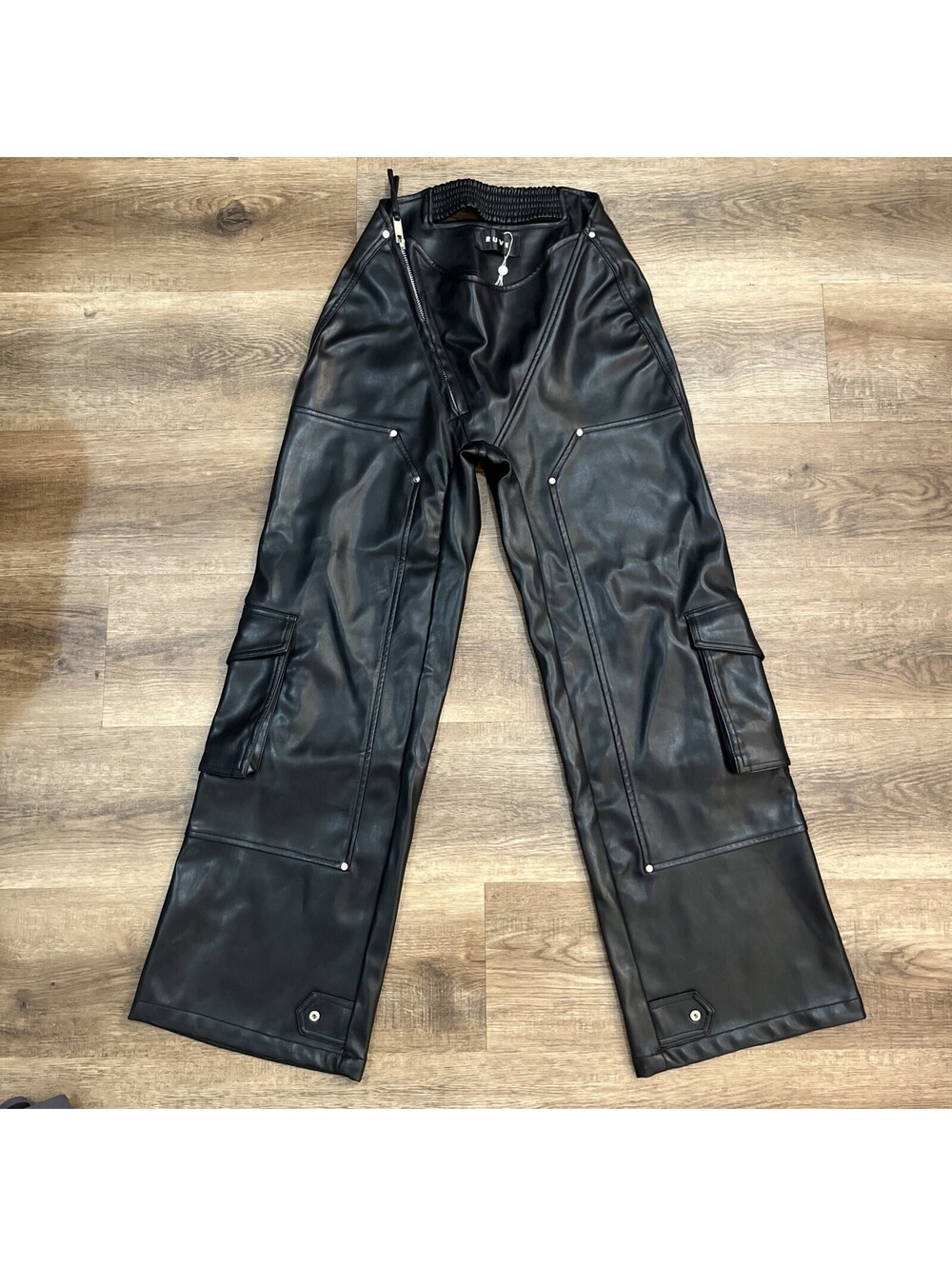 RUVE Black Leather Pants Size Small
